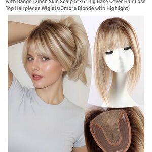 Ombre Blonde Wiglet with Bangs